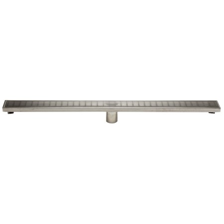 Alfi Brand 36" Modern SS Linear Shower Drain W/ Groove Lines ABLD36D